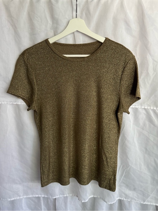 Reformation Tops - Reformation Glitter Shimmer Short Sleeve Shirt